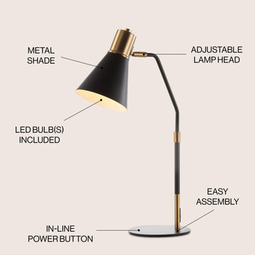 Apollo 22.5" Metal LED Task Lamp - JONATHAN Y